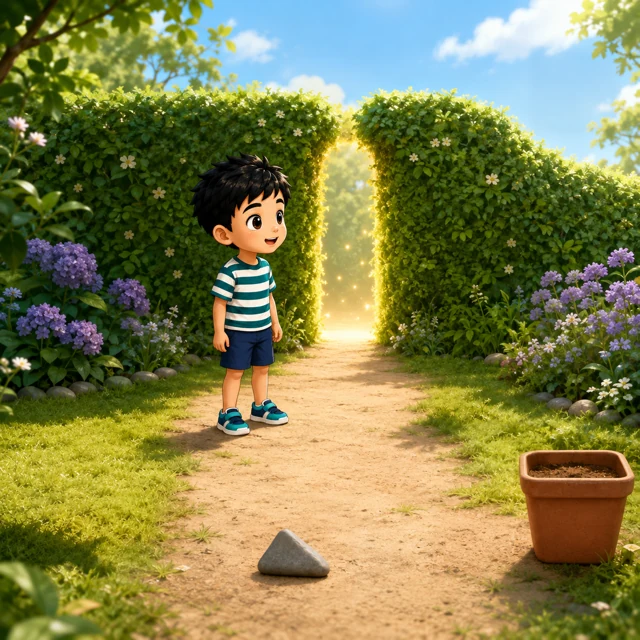 El jardín con siete diferencias
